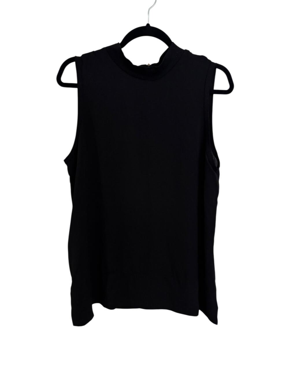 Bobeau Tank Top Womens Large Black Mock Neck Sleeveless Lightweight